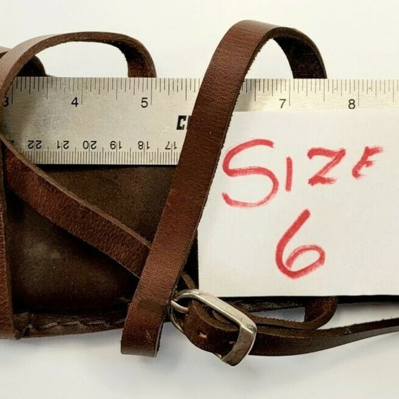 NEW JESUS - 02 SANDALS NO HEEL STRAP UNISEX HANDMADE LEATHER BLACK NEW - Picture 3 of 8